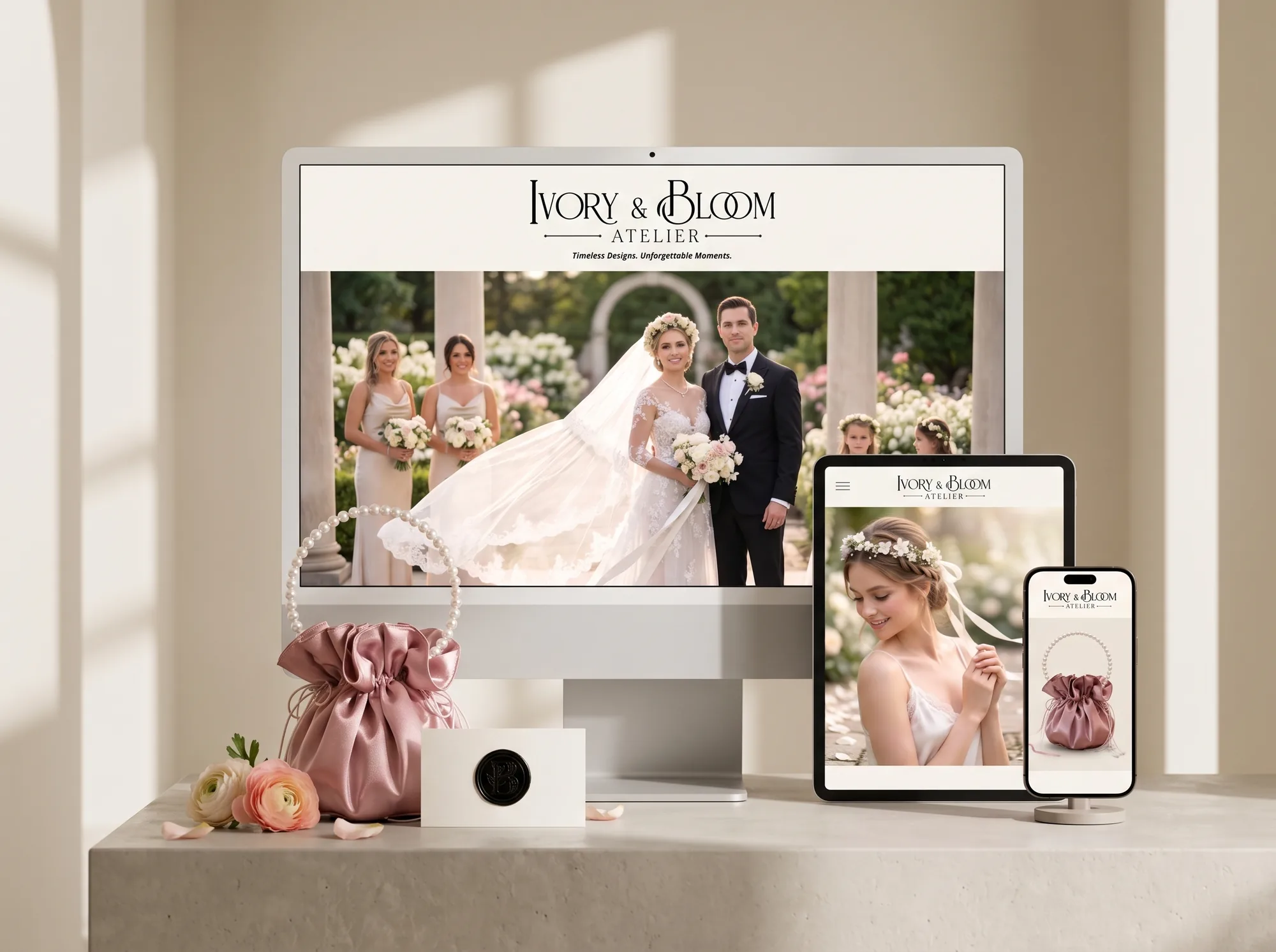Luxury bridal website design
